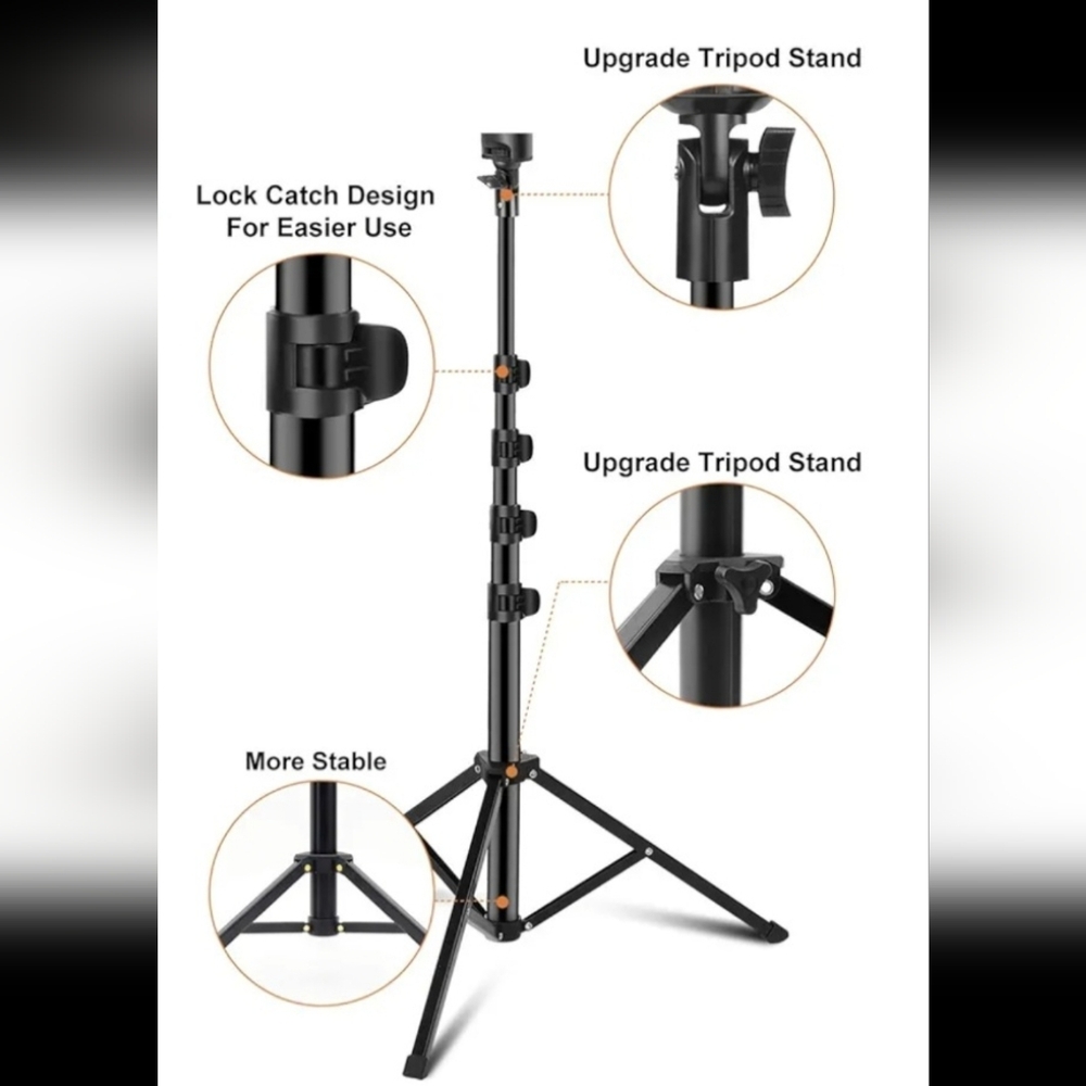 COPY - Black adjustable tripod stand 63"
